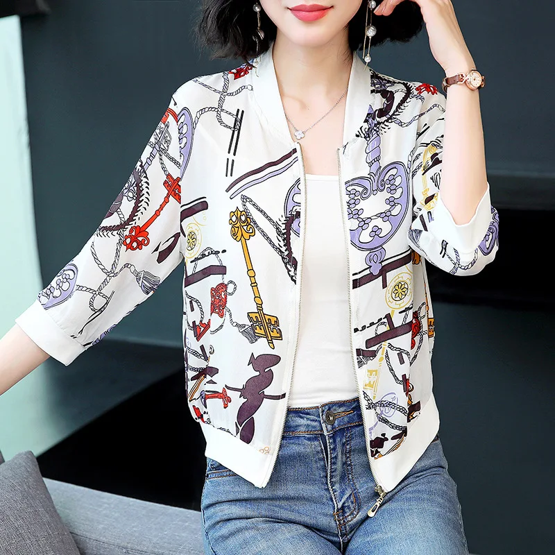 

New Fashion Female Girls Summer Autumn Thin Type Temperament Zipper Small Jackets Coats