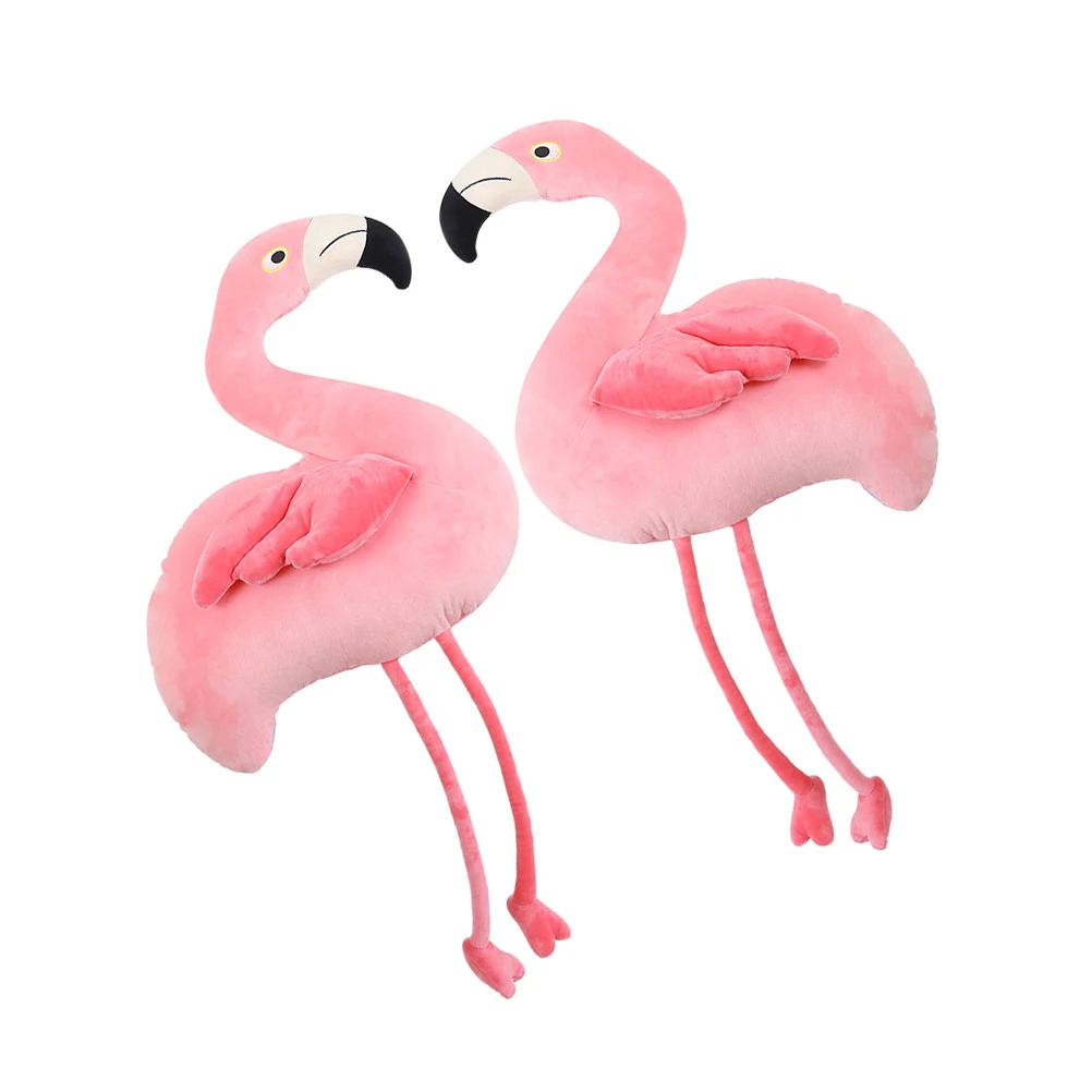 Фламинго плюшевая игрушка чучело пушистая мягкая игрушка подарок для девочек Дети 35 см(открытые глаза