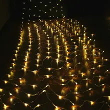 4,5 м x 1,5 м 300LED сетка Фея веб-струнная лампа Мерцающая лампа освещение рождественское свадебное украшение-Гирлянда для вечеринки 4 цвета на выбор