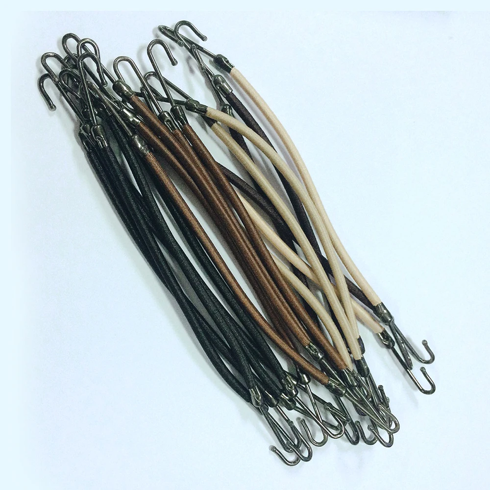 10pcs/set Novelty Ponytail Hooks Holder Bungee Bands Rubber Bands Hooks Hair Styling Elastic