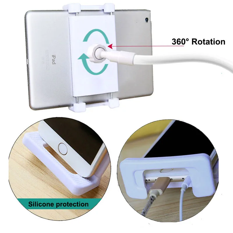  Vmonv 130cm Desktop Tablet Phone Stand Holder Adjustable Mount For Ipad Tablet 4 To 12.9 inch Bed T