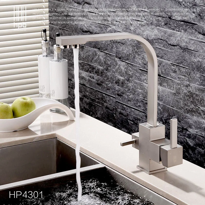 hpb brass double functions kitchen sink mixer filter faucet drinking pure water tap torneira chrome brushed - Kitchen Sink Drink hpb brass double functions kitchen sink mixer filter faucet drinking pure water tap torneira chrome brushed - Kitchen Sink Drink