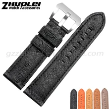 24 * 22 mm de alta qualidade pulseira de relógio de couro de vaca importada com moda fivela frete grátis