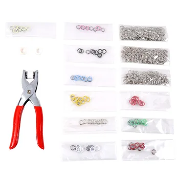 

Hollow snaps 10 Sets Solid Snaps Fastener Snap Pliers Craft Tool With Press Studs Kit Hand Pressure Clamp Button Copper