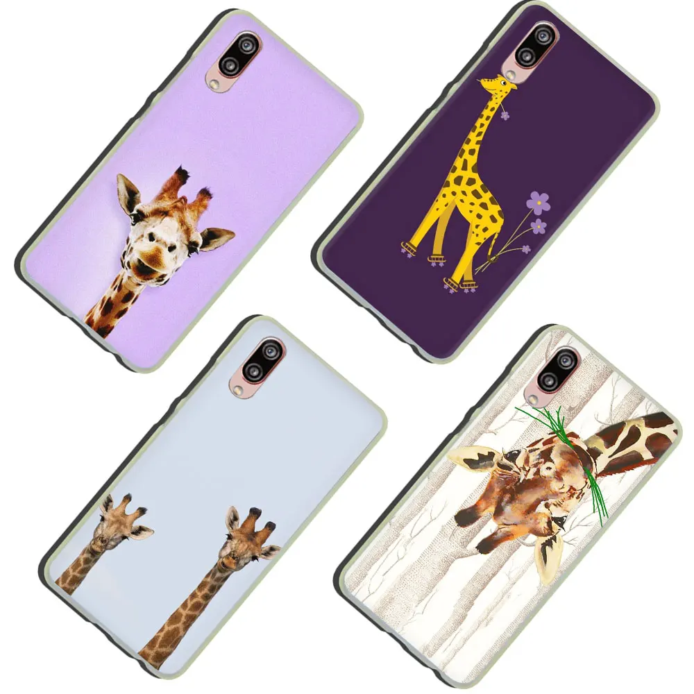 Игривый милый жесткий чехол для телефона с рисунком жирафа 2015 2016 2017 Pro Smart 2019 Huawei P30