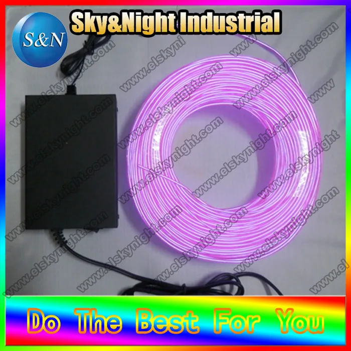 Best Offers 2.3mm -Purple Flexible Neon Glow Light EL Wire Rope tube 100M+ 220V Inverter with Free shipping