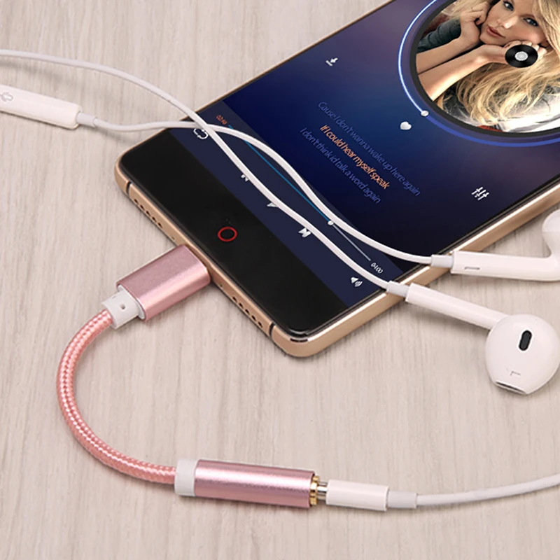 Type C 3.5 Jack Earphone Cable USB C to 3.5mm AUX Headphones Adapter For Huawei P20 Pro Mate 10 For Xiaomi Mi 8 6 Mi8 Mi6 Mix2