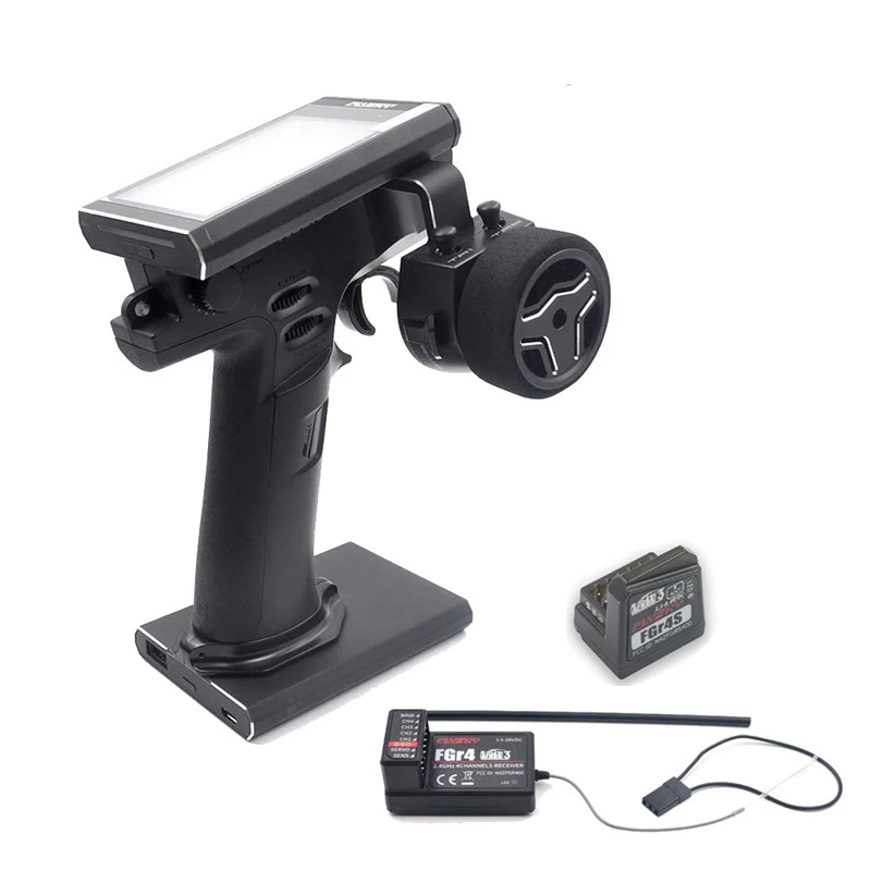 

Flysky FS NB4 2.4G 4CH Noble Radio Transmitter w/ FGR4 FGR4S 2pcs receivers HVGA 3.5" TFT Color Screen for RC Car Boat