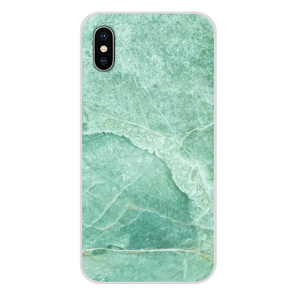 Мраморный зеленый камень для Apple iPhone X XR XS MAX 4 4S 5 5S 5C SE 6 6S 7 8 Plus ipod touch аксессуары