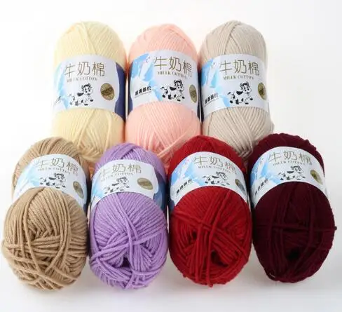 

Wholesale Sale 500g/10PCs 60 Color Thick Yarn for Knitting Wool Cotton Yarn Knitting Yarn Crochet Soft Baby Yarn