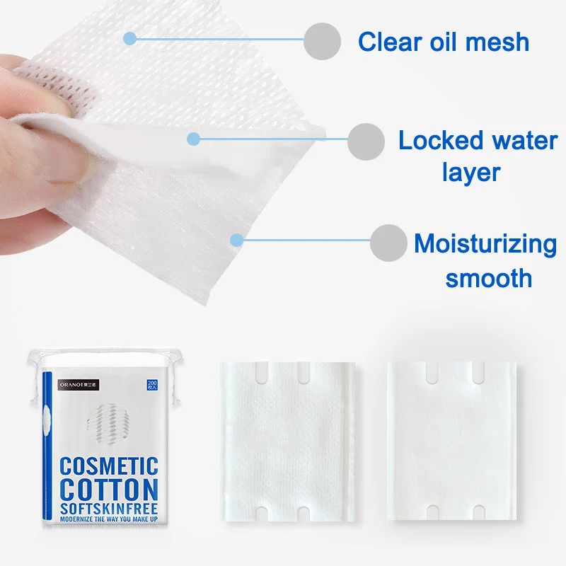 200 шт./пакет приятная на ощупь двухсторонний одноразовые Ватные диски для косметики удалить OR88