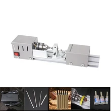 DIY Мини токарный станок Настольная пила полировщик с полировкой диск резка полировка сверлильный станок для дерева мягкий металл пластик Деревообработка