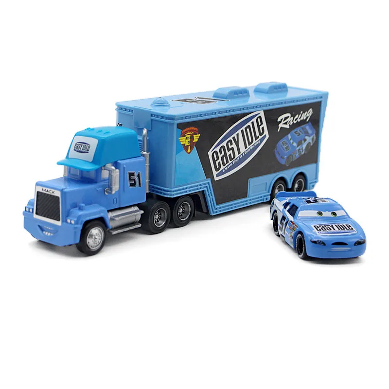 Автомобили disney Pixar 21 стиль Mack Truck+ маленький автомобиль McQueen король 1:55 литой под давлением металлический сплав и пластиковые игрушки автомобиль для ребенка подарок - Цвет: 8