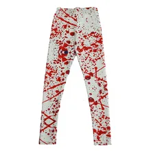 Новое поступление! Эластичные брюки белые пятна крови узор женские Леггинсы 7 размеров одежда для фитнеса