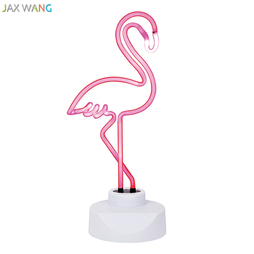 thumbnail image 2 of LED Flamingo Neon Sign Pink LED Lights Art Wall Decor Light Up Signs Neon NEW 2 of 12