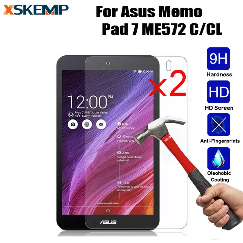 XSKEMP 2 шт./лот 9 H 2.5d Ace edge закаленное стекло для Asus memo pad 7 ME572 C/CL Tablet защита экрана