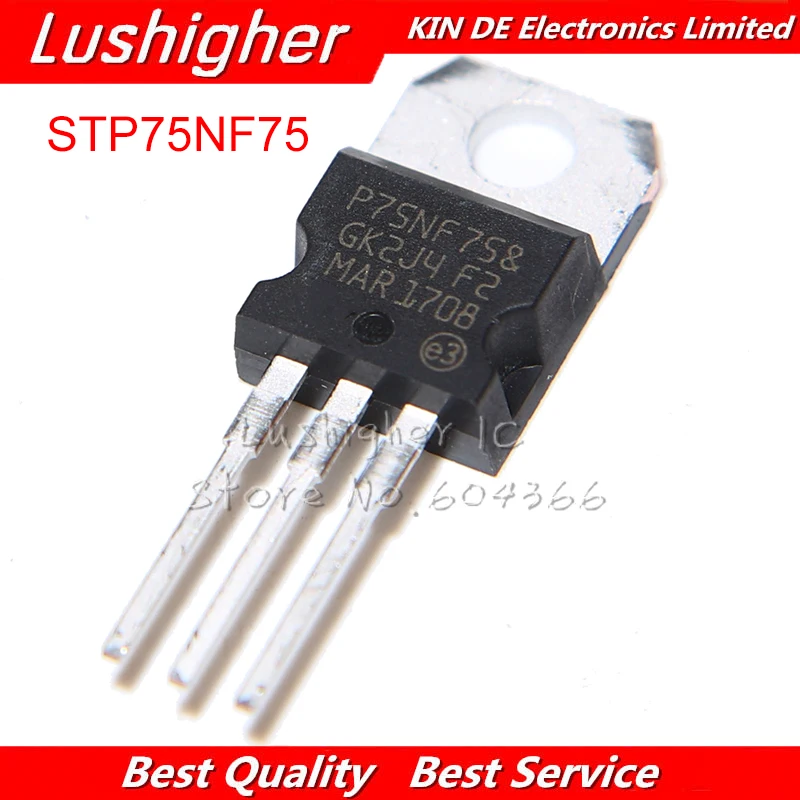 ТРАНЗИСТОР STP75NF75 TO220 P75NF75 TO-220 75NF75 10 шт. | Электронные компоненты и принадлежности