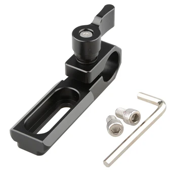 

CAMVATE Single 15mm Rod Clamp with NATO Rail (Black Wingnut)) 1/4"-20 Screws C1634
