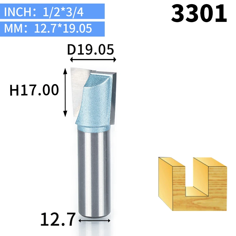 HUHAO 1 шт. 1/" 1/4" хвостовик для очистки нижней части фрезы промышленного класса фрезы для дерева режущие инструменты Деревообрабатывающие инструменты - Длина режущей кромки: 3301
