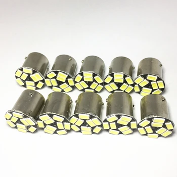 

10pcs 1156 9SMD P21W BA15S LED white red yellow Bulb Car Auto Front Lights Brake Lights Turn Lights Parking Lamp Bulbs 12V