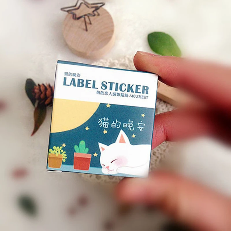 40 шт. наклейки в виде кота|sticker eyes|sticker tapestationery items |