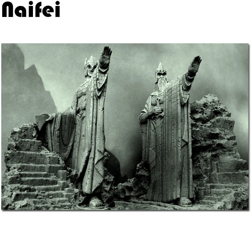 

5D DIY Diamond Embroidery Lord of rings Scenery building Mosaic Rhinestones Full round Diamond Painting Cross Stitch Home Decor