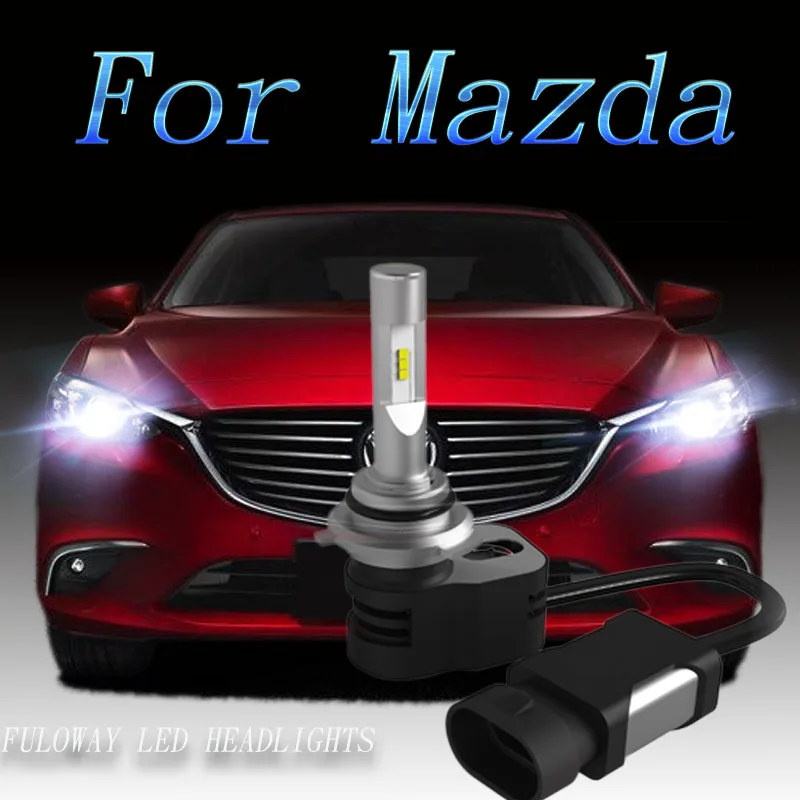 

2pcs Car Headlight H7 H4 LED H8/H11 HB3/9005 HB4/9006 H1 9012 Auto Bulb Headlamp Light For or Mazda 3 6 cx-5 5 cx-7 car-styling