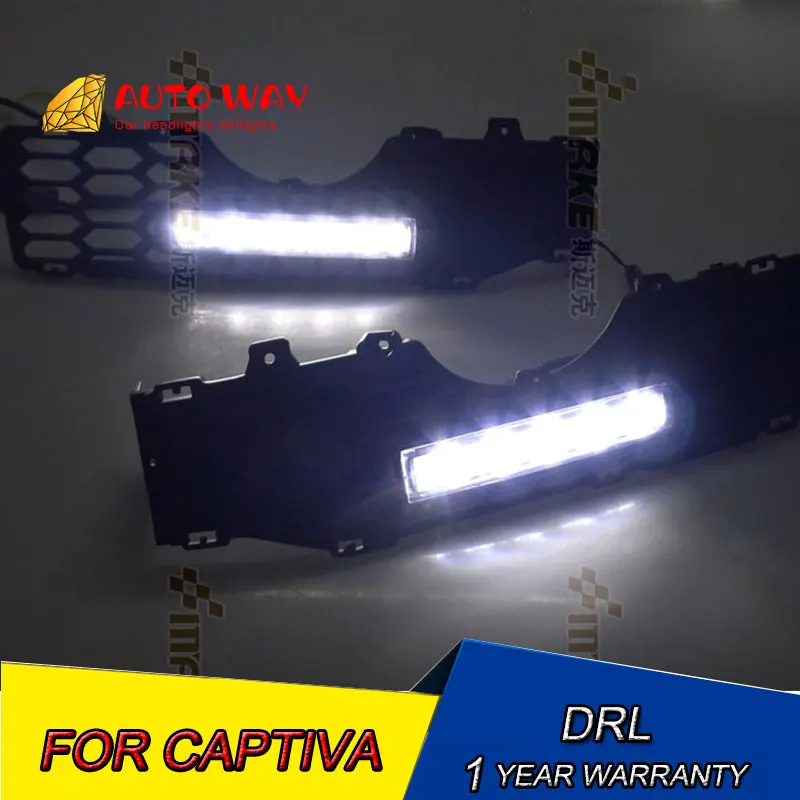 12V 6000k светодиодный DRL Дневной Бег светильник для Chevrolet Captiva DRL 2008-2012 противотуманная фара рамка Captiva туман светильник