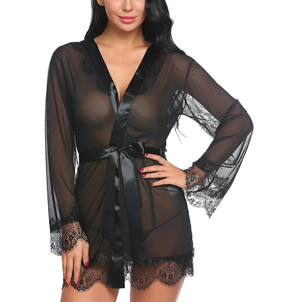 Новинка Эротическая Пижама Babydoll женское кружевное Прозрачное нижнее белье
