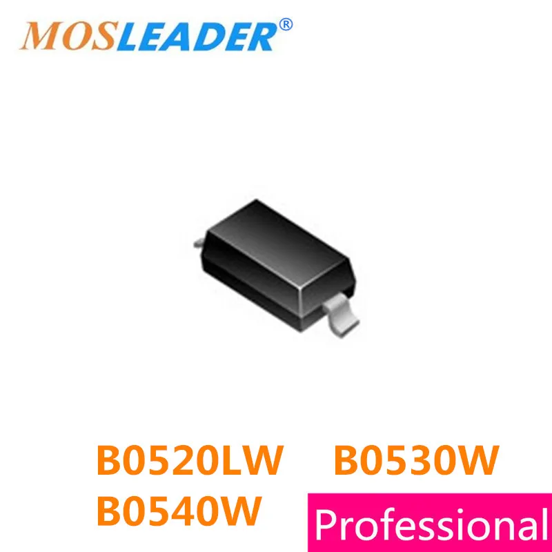 Mosleader B0520LW B0530W B0540W SOD123 3000 шт. 1206 B0520 B0530 B0540 0.35A 350mA VF0.75@0.5A 500mA 0.5A VF0.45@0.5A | Электроника
