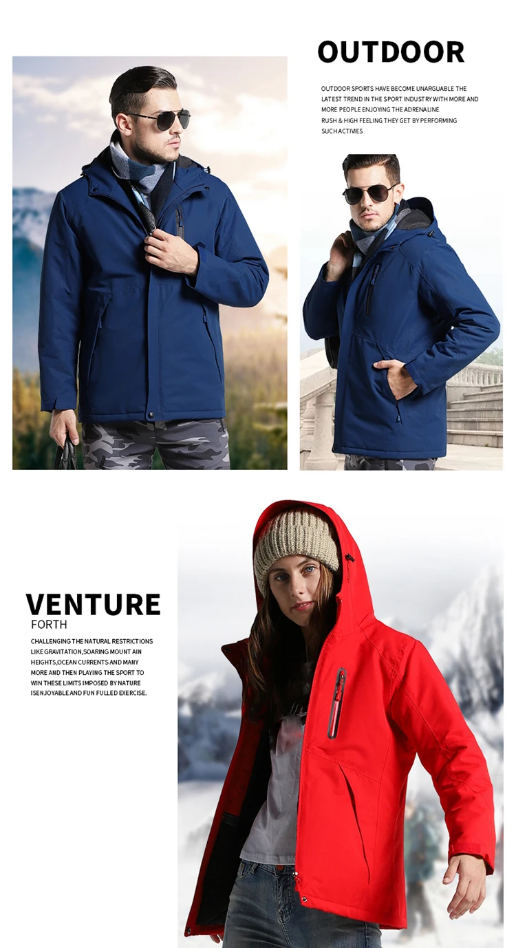 Cabolsa de Acampamento ao ar Livre Aquecido Caminhadas Jaqueta Feminina Inverno Quente Trekking Blusão Ski Jaquetas Impermeáveis Cabolsas Am354 Usb 22 Ao ar livre usb aquecido caminhadas jaqueta