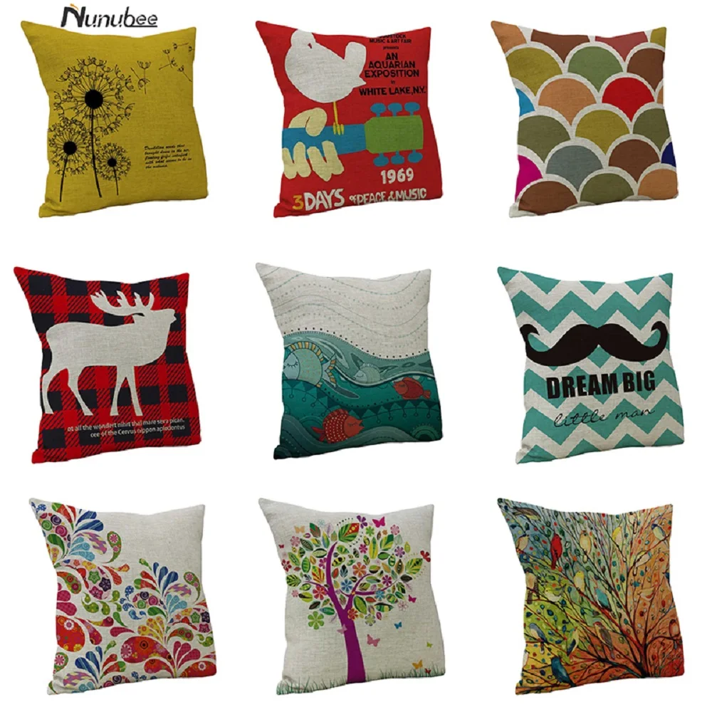 Nunubee الصينية وسادة مزيج و مباراة الكتان المخدة مكتب المنزل أريكة وسادة حالة السيارة غطاء وسادة Nunubee الصينية وسادة مزيج و مباراة الكتان المخدة مكتب المنزل أريكة وسادة حالة السيارة غطاء وسادة