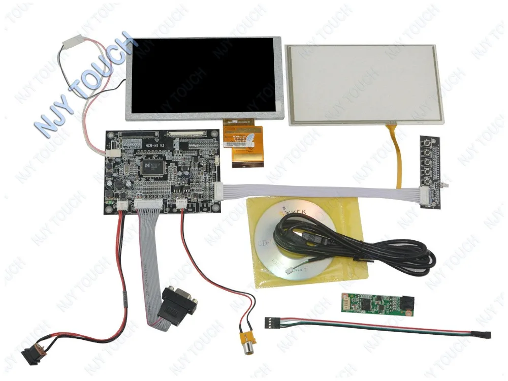 

6.2" TFT HSD062IDW1 800x480 LCD Screen with Touch Panel USB Kit Plus VGA AV LCD Controller board kit