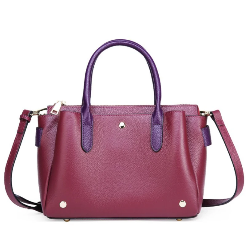 

Genuine Leather Handbag For Women Famous Brand Female Purses High Quality Large Capacity Ladies Shoulder Bag Luxury Trapeze Bag