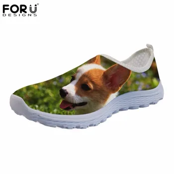 

FORUDESIGNS Jack Russell Terrier Dog Print Cute Women's Shoes Flats Summer Super Light Comfort Walking Ladies Shoes Women Casual