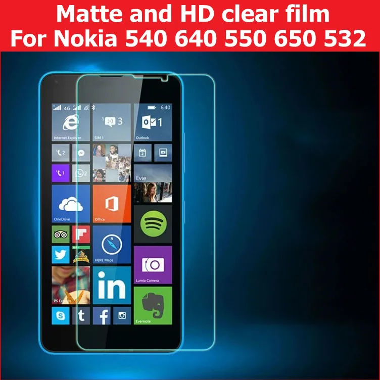 

HOT LCD HD Clear Glossy Film For Microsoft lumia 540 640 532 Anti-Fingerprint Matte Film For Nokia 650 550 Screen Protectot Film