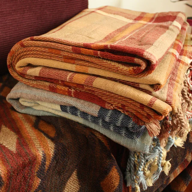 В богемном стиле домашний текстиль воздуха/диван/покрывала для постели геометрический/полоса Тканое покрывало зимние теплые мягкие простыней на кровать