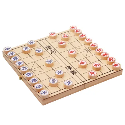 

Game of Chinese Chess Xiangqi Portable Game Magnetic folding table for Family Party Fun Gift for Children