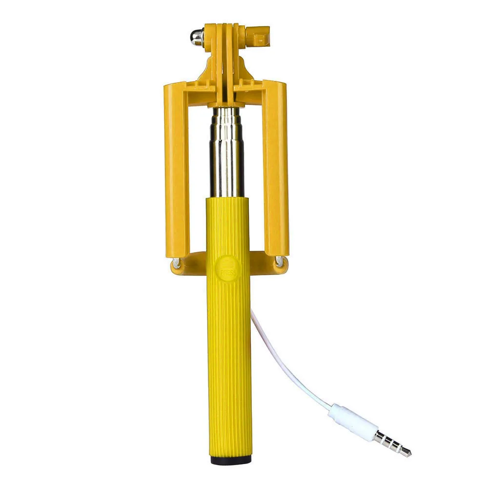 

Lightweight Portable 1PC Mini Extendable Handheld Fold Self-portrait Stick Holder Monopod Non slip Soft Rubber Handle Selfies