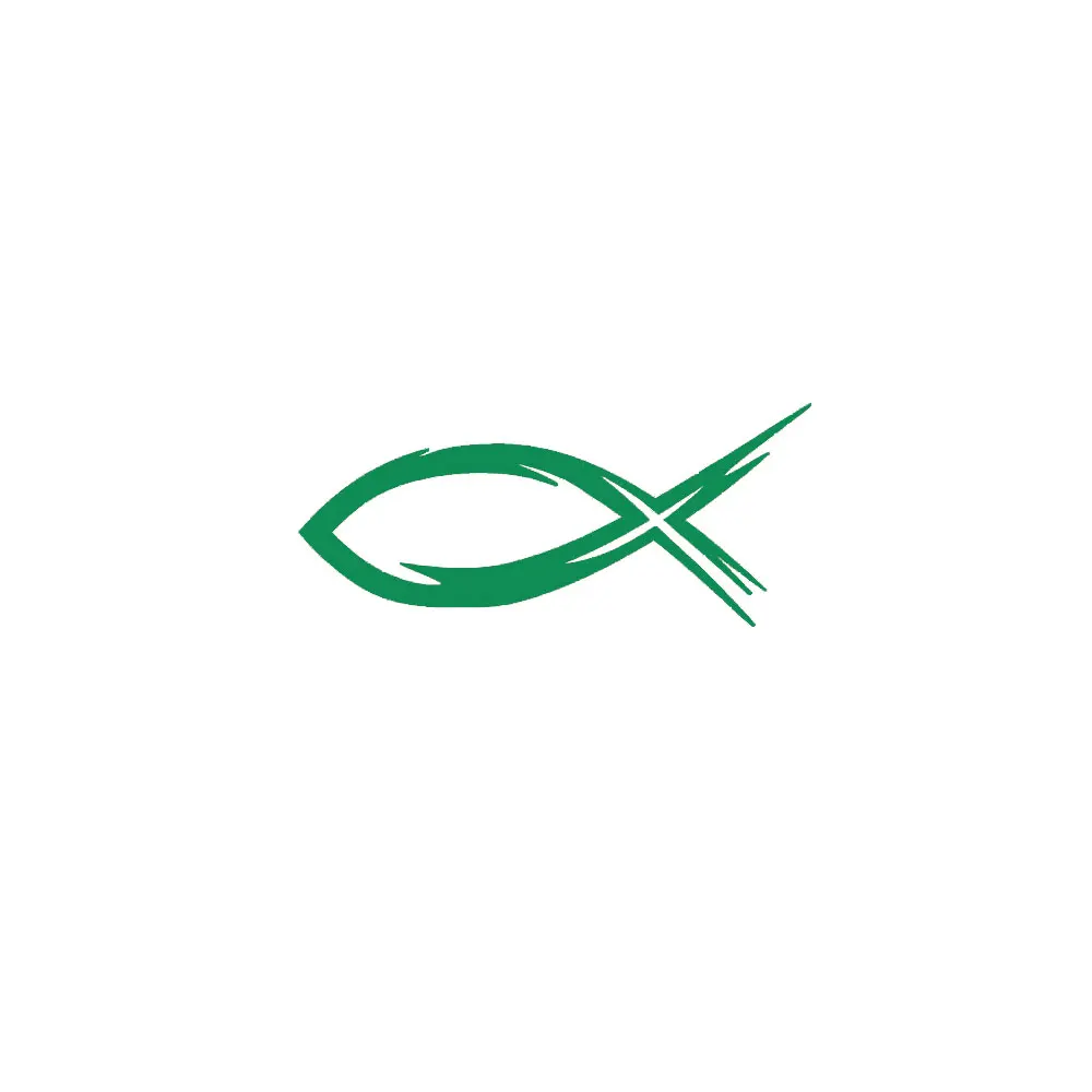 42538 12cm7.6cm Ichthys Fish Decals Car Window Wall Laptop ipad Trucks Tool Boxes Macbook Vinyl Sticker Decal bumper stickers