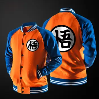 

Anime Dragon Ball Cosplay Baseball Jacket Coat College Casual Sweatshirt