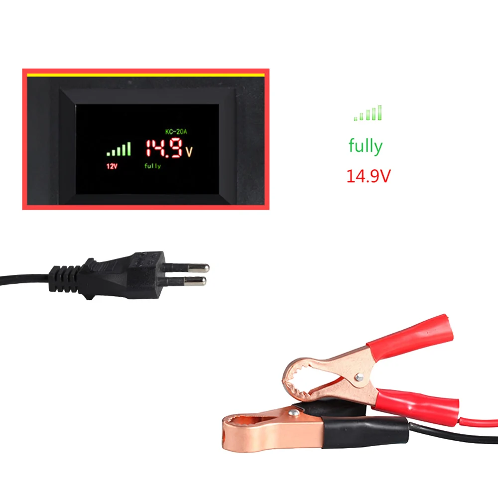 12V 20A светодиодный Дисплей автомобиля Батарея Зарядное устройство 110 240V