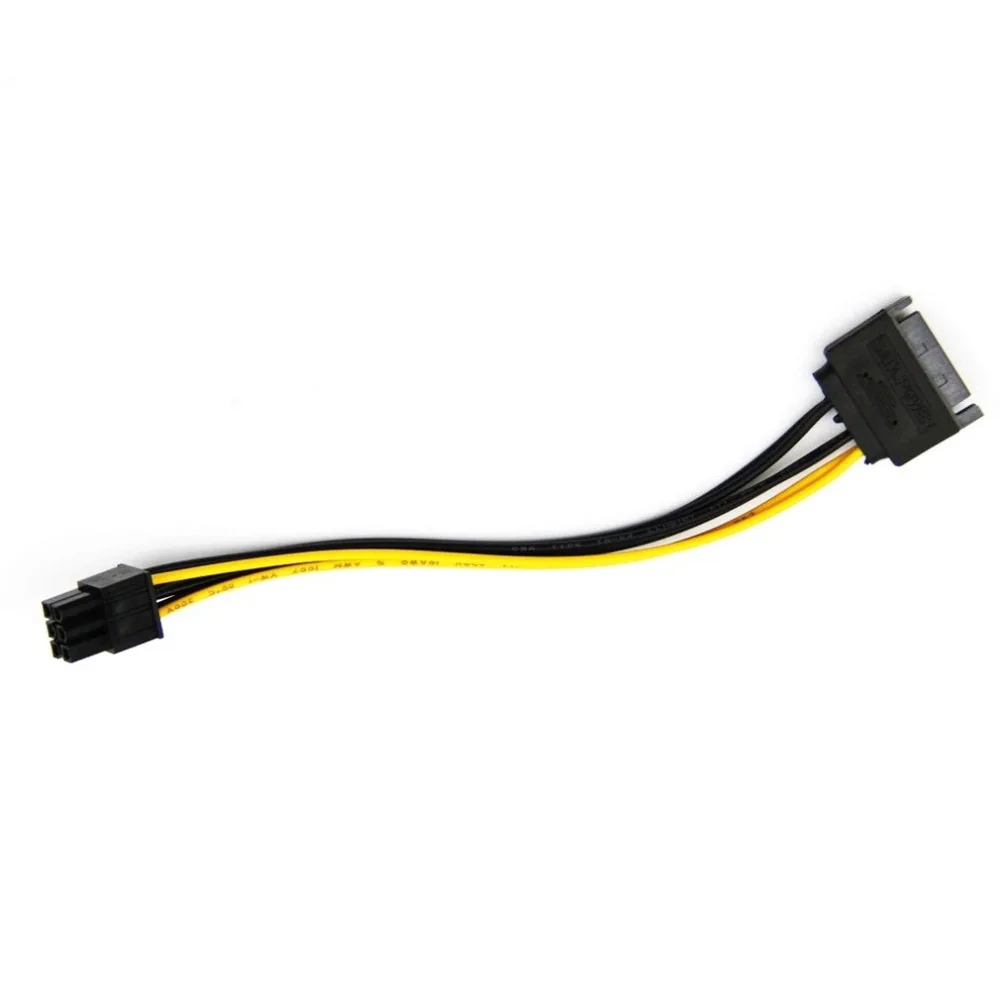 20cm 15Pin 6Pin Power Cable DC Mining Machine Graphics Card Reverse