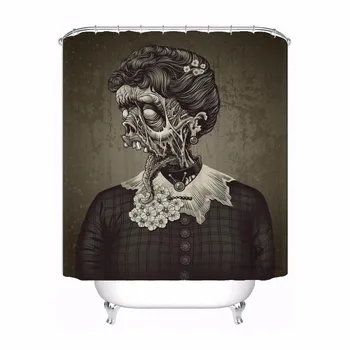 

Custom Funky Sugar Skull Flower Guardian Shower Bath Curtain Mildewproof Waterproof Polyester Various Sizes#0421-21-28