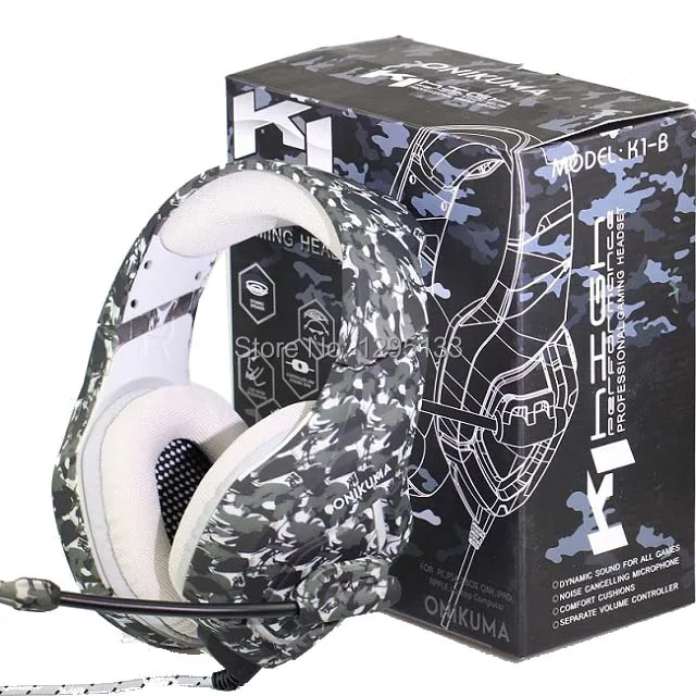 ONIKUMA K1 Camouflage Deep Bass Gaming Headset Noise cancelling Headphones Stereo Subwoofer Headphones for PS4 XBOX ONE PC  (11)
