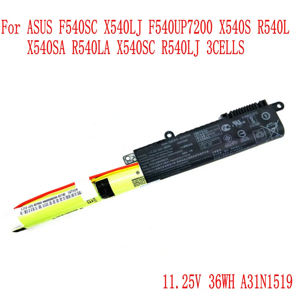 Оригинал 11 25 V 36WH A31N1519 Аккумулятор для ноутбука ASUS R540L X540L X540LA X540LJ X540S X540SA X540SC X540YA