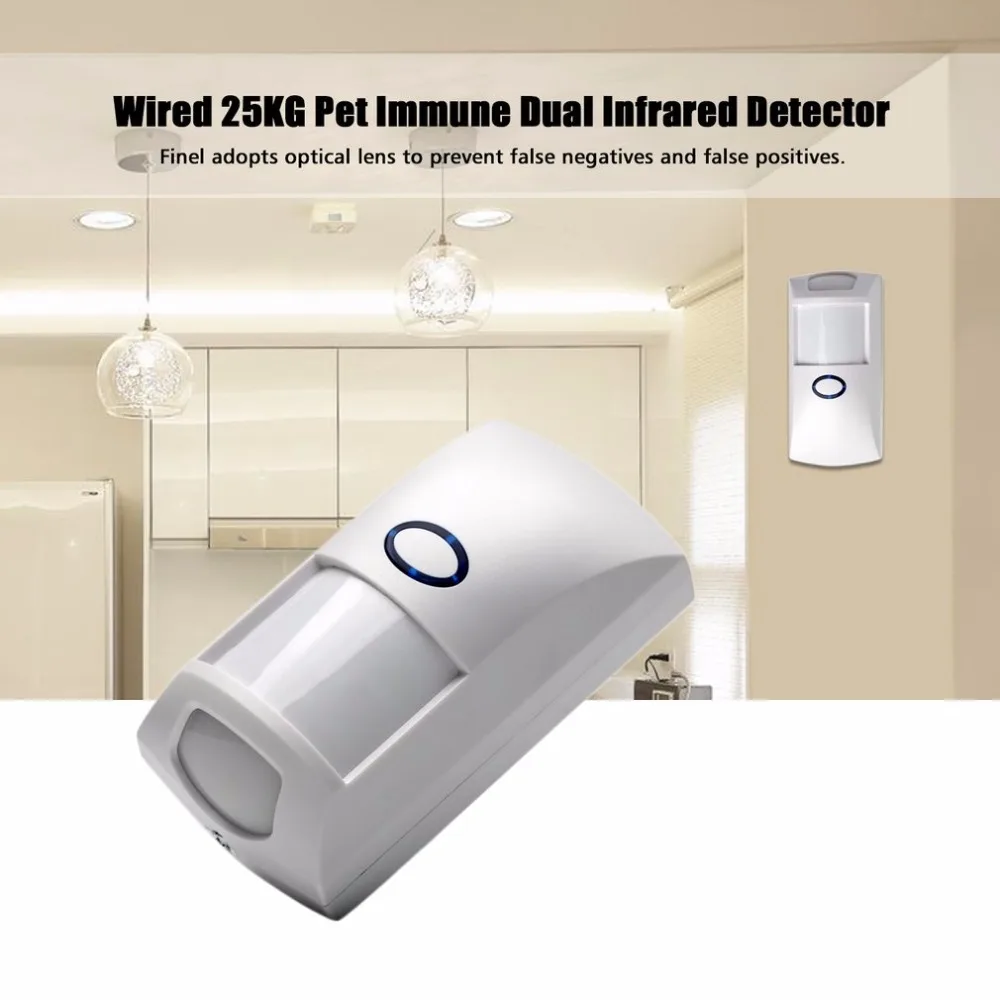 433 МГц 1527 код Pet Immune PIR датчик движения с белым цветом для домашней безопасности для нашей G5S системы сигнализации