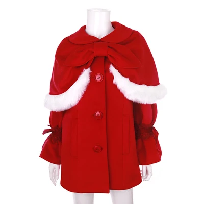 BOBON21 Принцесса сладкий Лолита шерстяное пальто супер съемный плюшевые плащ два комплекта из кружева и Труба рукава шерстяное пальто C1569 - Цвет: C1569
