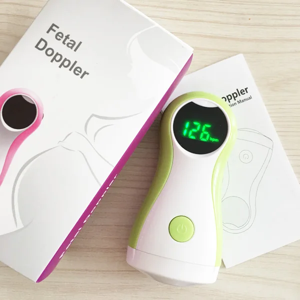 Фетальный допплер детский монитор для беременных ЖК-дисплей монитор сердечного ритма с наушниками FDA CE по низким ценам с завода - Цвет: green