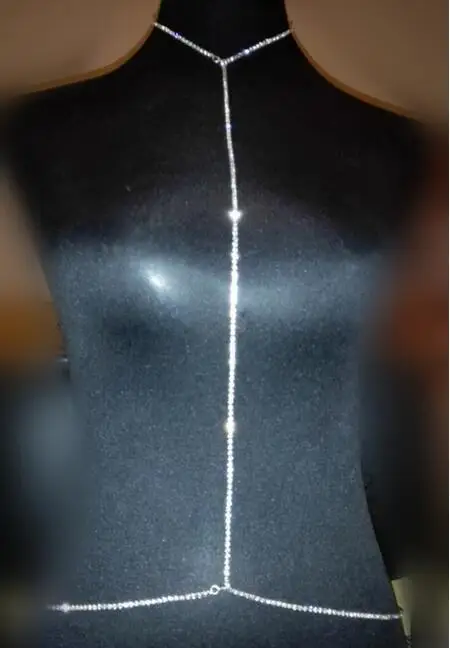 Цепочка стразы Бралетт ожерелье цепочка для тела жгут бюстгальтера Женская